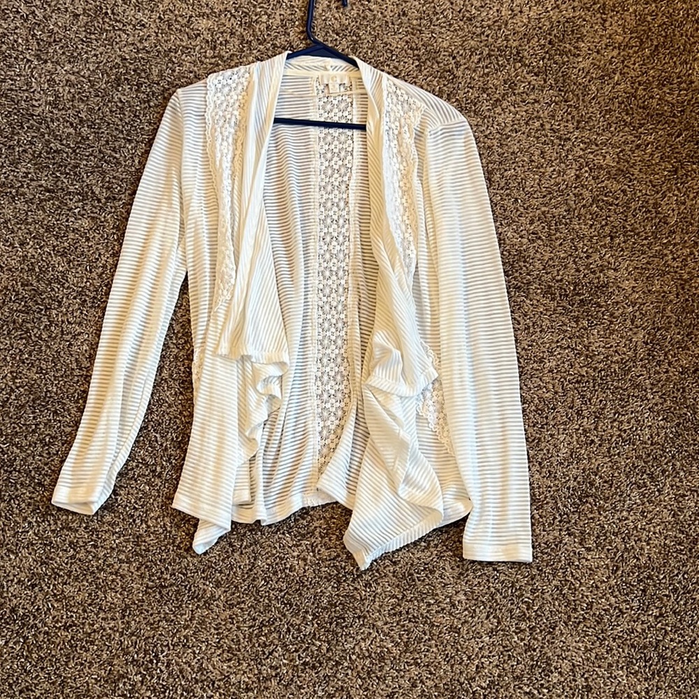 Charming Charlie, Small White Cardigan
